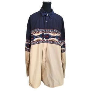 Ash Creek Trading Vintage Men's Western Shirt Sfizr XXL  no Size Tag